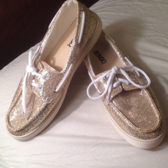 Gold glitter boat shoes - Picture 3 of 3