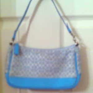 Baby blue mini coach purse