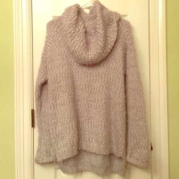Grey Oversized Chunky Turtleneck Sweater
