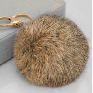 Faux Fur Pom Pom  Charm
