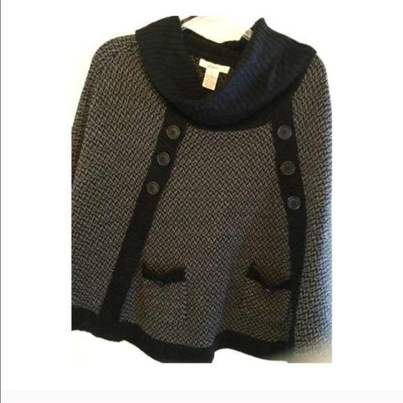 Candie's Sweaters - 💥 CANDIES BLACK & GRAY PONCHO💥