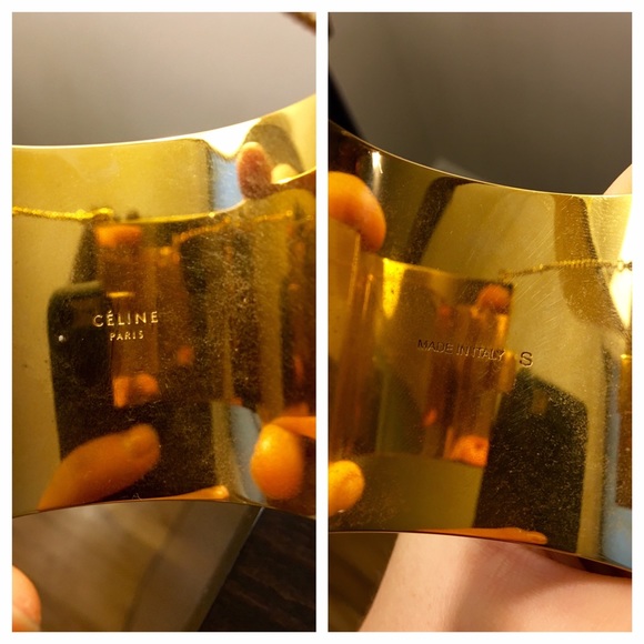 Celine black leather cuff - Picture 3 of 4