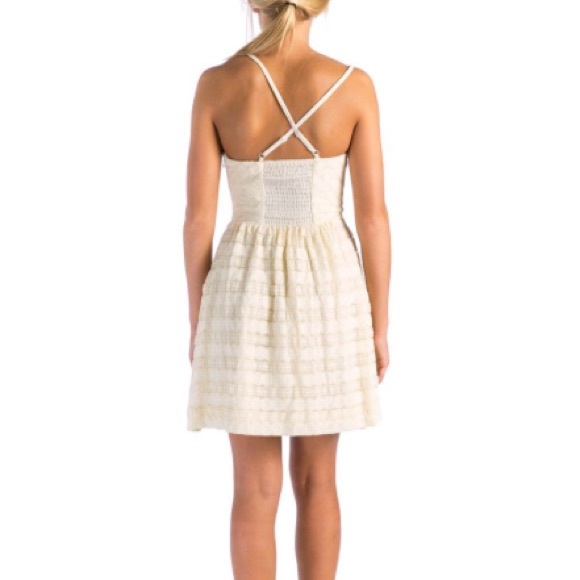 Guess ivory Bridal Bachelorette peek a boo dress - Picture 2 of 5