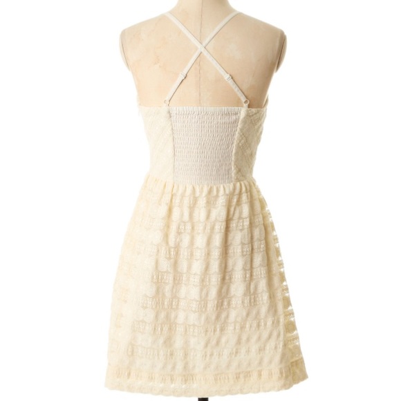 Guess ivory Bridal Bachelorette peek a boo dress - Picture 4 of 5