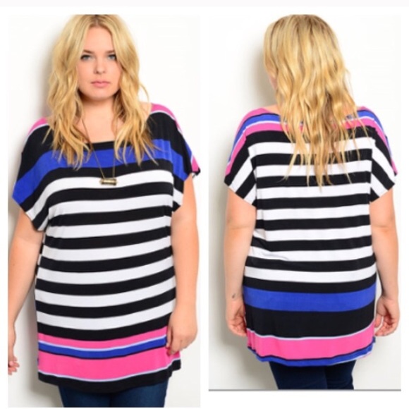 Boutique Tops - LAST ONE! (Plus) Multicolored tunic