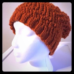 Orange slouchy beret