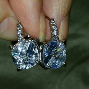 Large white topaz earrings
