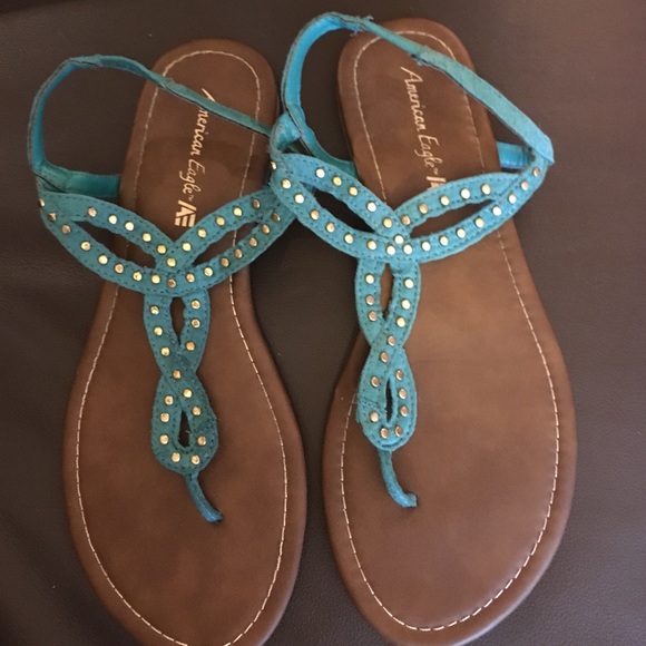 American Eagle by Payless Shoes - Teal sandals with studs