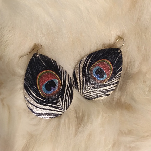 Pair of peacock earrings