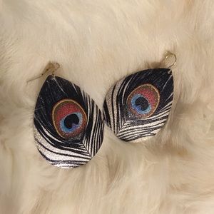 Pair of peacock earrings