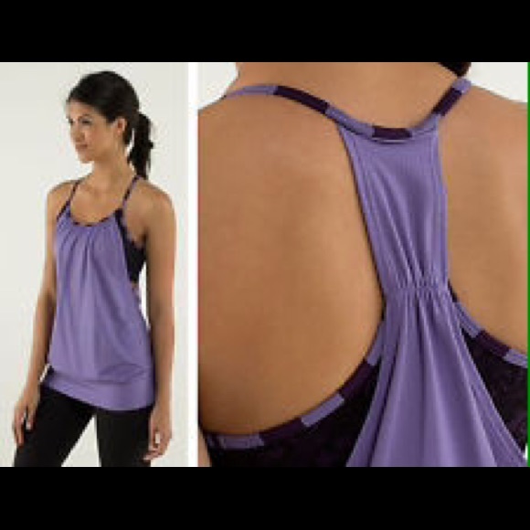 Lululemon No Limits Yoga Top purple size 4