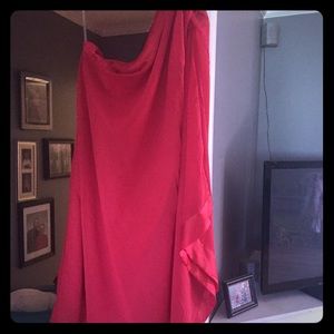 Venus Red one shoulder sheer dress, size 8