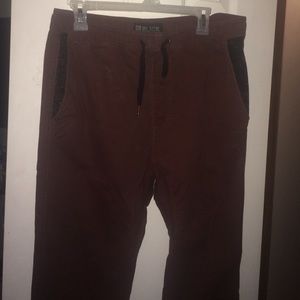 Burgundy/Bandana Joggers