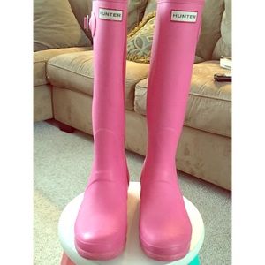 Size 9 Pink Hunter Boots