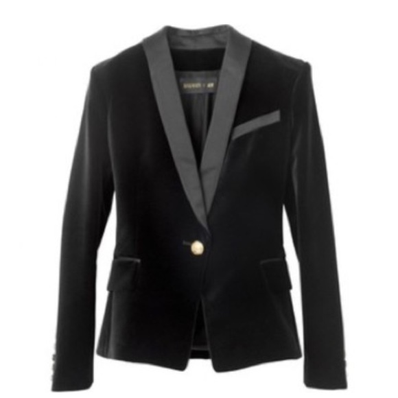 Balmain x hm velvet blazer