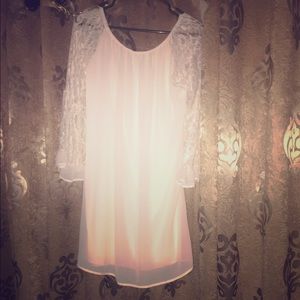 Cezanne White Lace/Sheer Country Style Dress