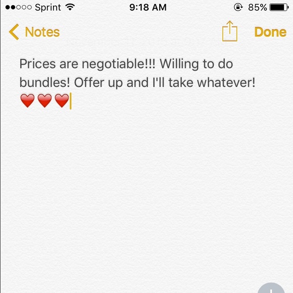 PRICES ARE NEGOTIABLE