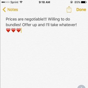 PRICES ARE NEGOTIABLE