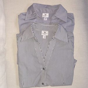 2 Worthington Stretch Button Down Blouses