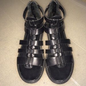 Black Platform Gladiator Sandals