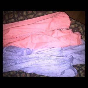 Coral & Baby Blue Simplicity Scarves