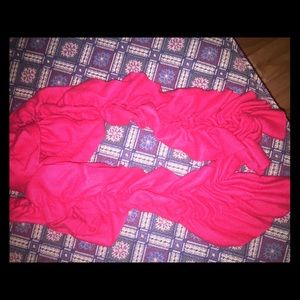 Red, spring scarf, beautiful piece