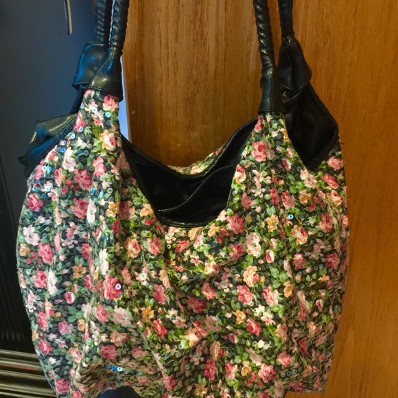 Floral Sequin Bag