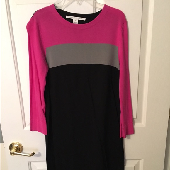 DVF Color blocked Sweater Dress