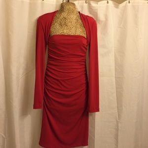 Red cocktail dress