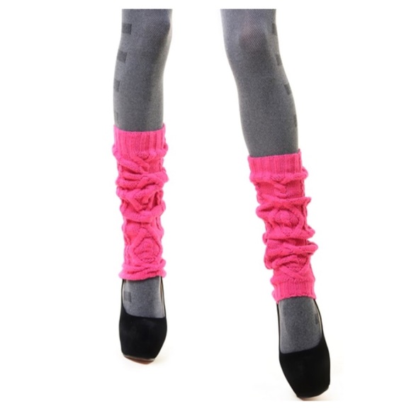 Boutique Accessories - LAST ONE!! Pink cable knit leg warmers