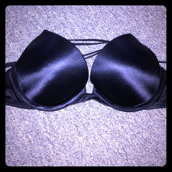 PINK black push up bra