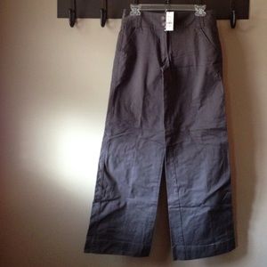 Gray wide legged pants