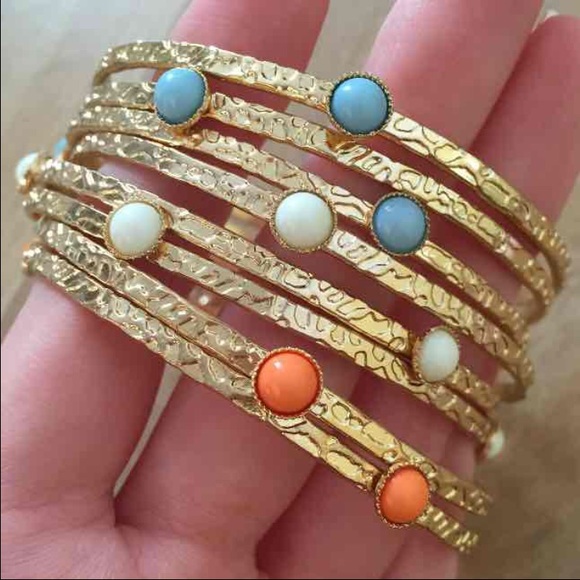 Pastel stone bangle set - Picture 2 of 3