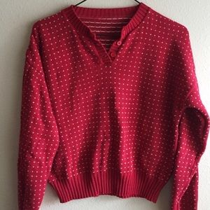 FOR SALE ON ETSY - Red Polka Dot Sweater