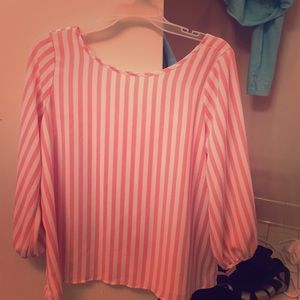 Pink & white stripe tunic