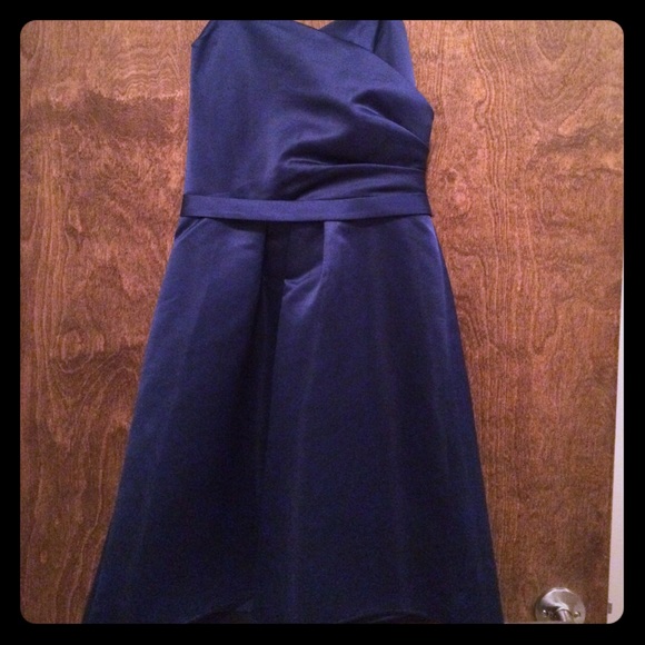 Navy Satin bridesmaid dress
