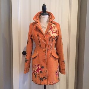 DB Sport Jackets & Coats - Gorgeous DB Sport Orange Embroidered Jacket! SZ S! DB Sport Jackets & Coats - Gorgeous DB Sport Orange Embroidered Jacket! SZ S!