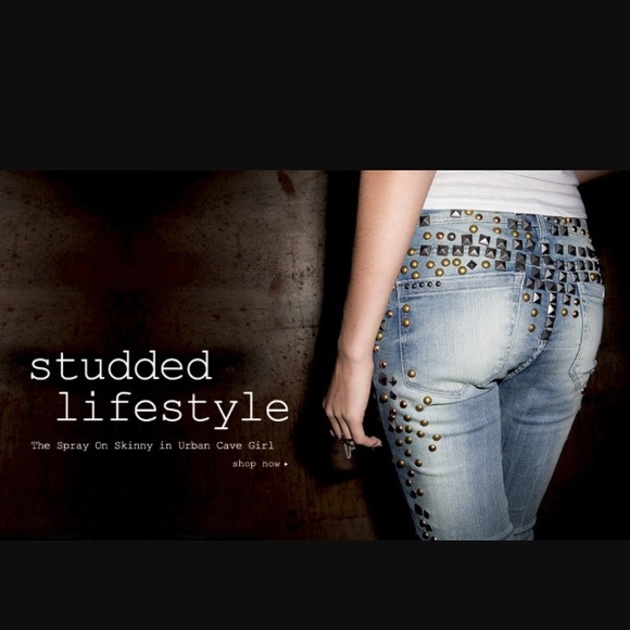 Blank NYC urban cave girl studded distressed jeans