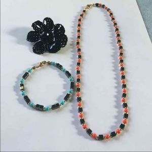 Necklace/bracelet/pin set