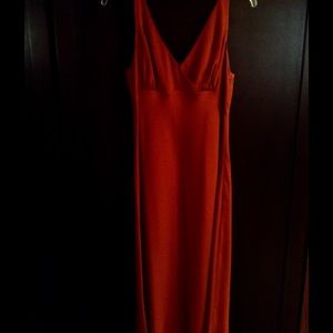 Red Silk Ann Taylor Dress