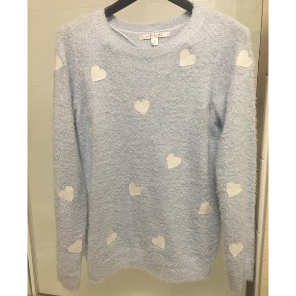 Lauren conrad Sweaters - Lauren Conrad fuzzy heart sweater