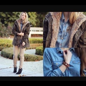 Greene Army Zara parka