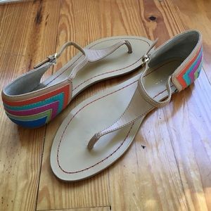 Nine West t strap sandals size 8 m