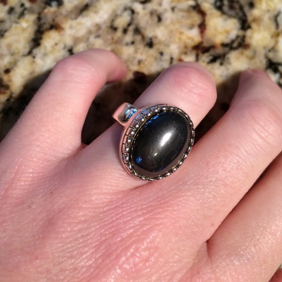Premier Designs black and silver ring
