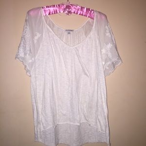 White flowy lace top from American Eagle