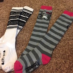 Two pair knee socks. Never worn