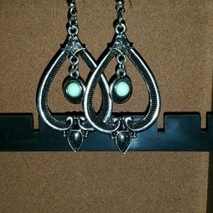 Light blue drop earrings