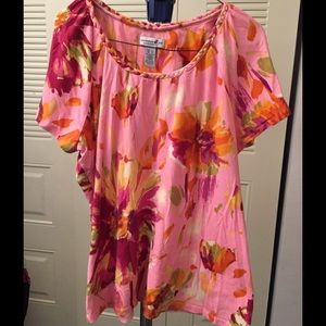Caribbean Joe pink flowered blouse!