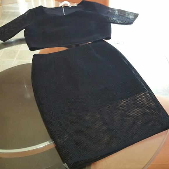 SOLD Crop Top and Midi skirt