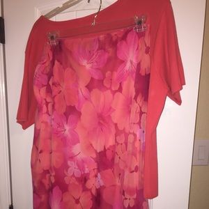 2 pc set floral skirt and matching blouse